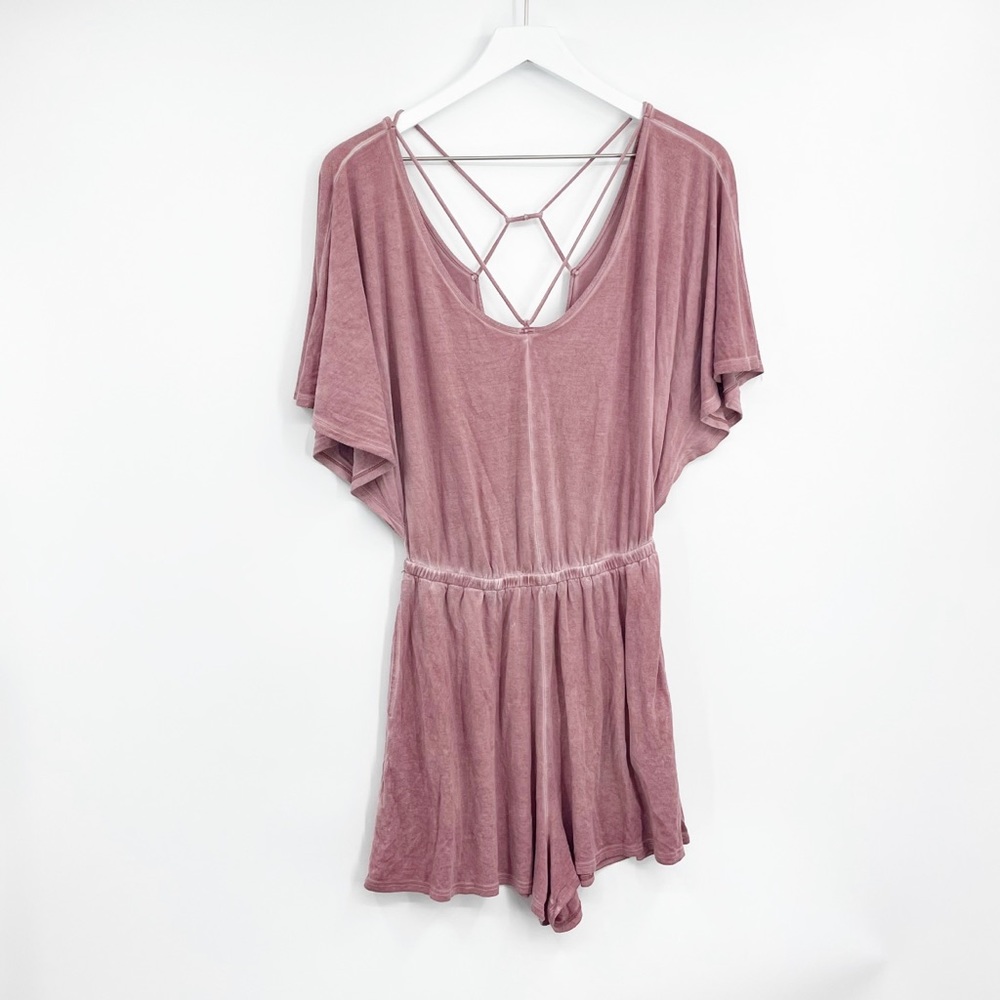 American Eagle Outfitters Pink Soft Romper Dress SZ XS - Picture 1 of 5